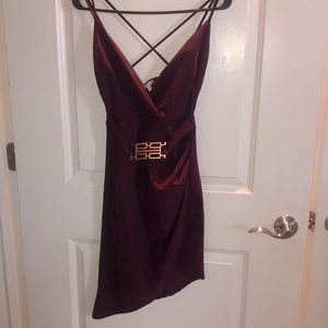 Sale- New Sz M- Charlotte Russe Dark Redish Purple Dress